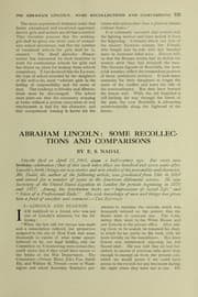 Tapa de Abraham Lincoln, some recollections and comparisons