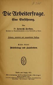 Tapa de Die Arbeiterfrage