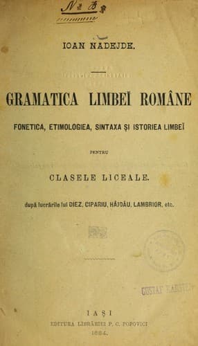 Tapa de Gramatica limbei  roma ne