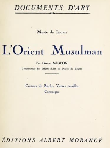 Tapa de L' Orient musulman