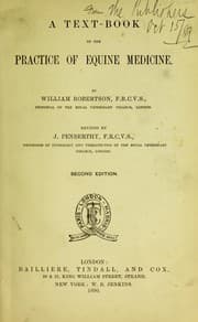 Tapa de A text-book of the practice of equine medicine