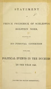 Tapa de Statement of Prince Frederick of Schleswig Holstein Noer. The crown of Denmark disposed of by a religious minister through a fraudulent treaty