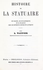 Tapa de Histoire de la statuaire