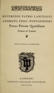 Tapa de Reverendi Patris Lanceloti Andrews Episc. Wintoniensis preces privatae quotidianae