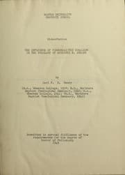 Tapa de The influence of personalistic idealism on the theology of Augustus H. Strong