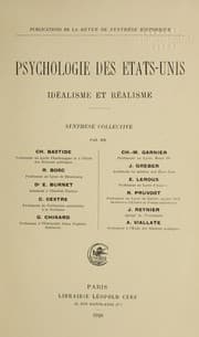 Tapa de Psychologie des E tats-Unis