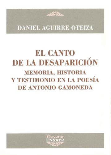 Tapa de El canto de la desaparición