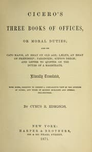 Tapa de Three books of Offices ; or, Moral duties