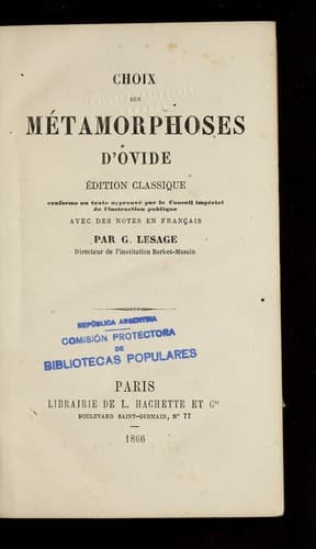 Tapa de Metamorphoses