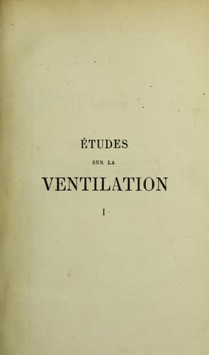 Tapa de ©tudes sur la ventilation