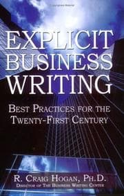 Tapa de Explicit Business Writing