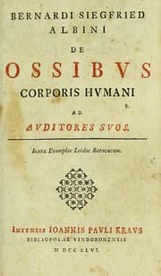 Tapa de Bernardi Siegfried Albini De ossibus corporis humani