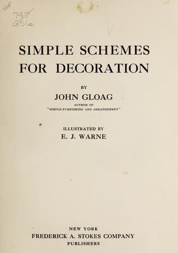 Tapa de Simple schemes for decoration