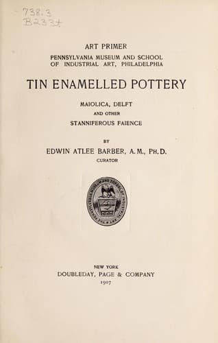 Tapa de Tin enamelled pottery