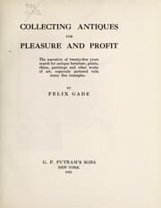 Tapa de Collecting antiques for pleasure and profit