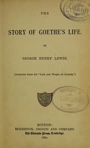 Tapa de The story of Goethe's life