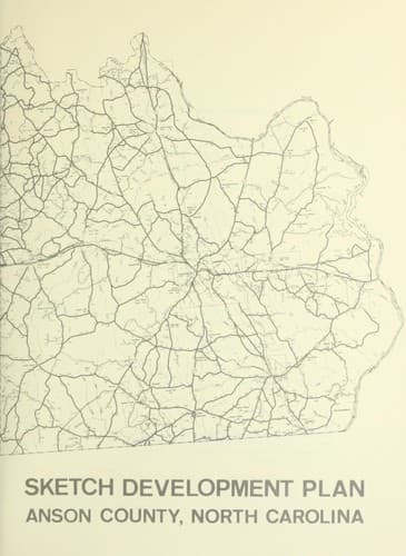 Tapa de Sketch development plan, Anson County, North Carolina