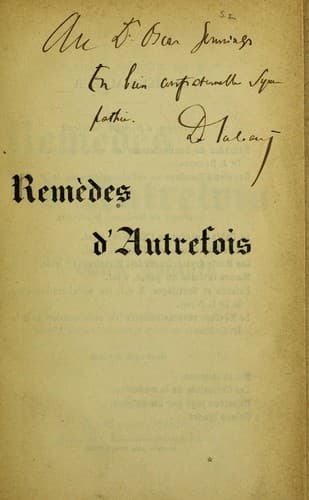 Tapa de Rem©·des d'autrefois