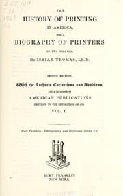 Tapa de The history of printing in America