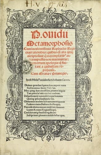 Tapa de P. Ouidii Metamorphosis