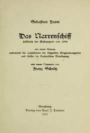 Tapa de Das Narrenschiff