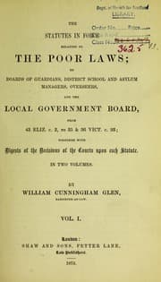 Tapa de The statutes in force relating to the poor laws