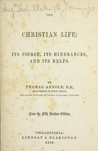 Tapa de Christian life -- .
