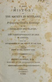 Tapa de A brief history of the Society in Scotland for Propagating Christian Knowledge in the Highlands and Islands