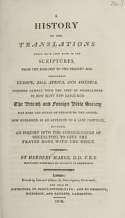Tapa de A history of the translations which have been made of the Scriptures from the earliest to the present age throughout Europe, Asia, Africa, and America