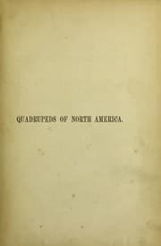 Tapa de The vivparous quarupeds of North America