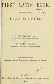 Tapa de First Latin book