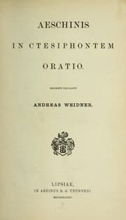 Tapa de Aeschinis in Ctesiphontem oratio