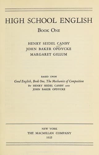 Tapa de High school English