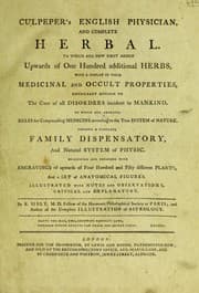 Tapa de Culpeper's English physician ; and complete herbal