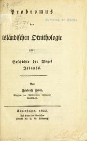 Tapa de Produmus der isländischen Ornithologie