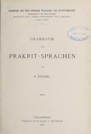 Tapa de Grammatik der Prakrit-Sprachen