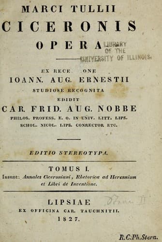 Tapa de Marci Tullii Ciceronis opera
