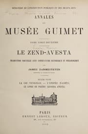 Tapa de Le Zend-Avesta