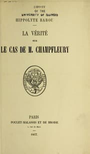 Tapa de La ve rite  sur le cas de M. Champfleury