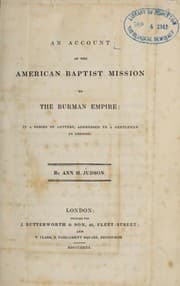 Tapa de An account of the American Baptist mission to the Burman Empire