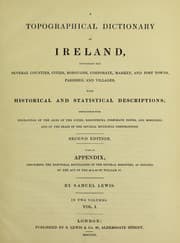 Tapa de A topographical dictionary of Ireland ... With an appendix describing the electoral boundaries of the several boroughs