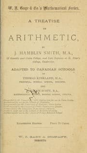 Tapa de A treatise on arithmetic