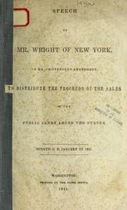 Tapa de SPEECH OF MR. WRIGHT OF NEW YORK