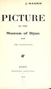 Tapa de Picture in the Museum of Dijon