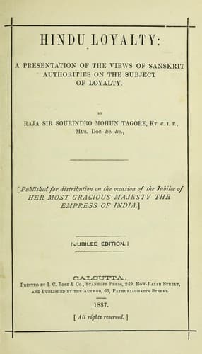 Tapa de HINDU LOYALTY