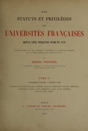 Tapa de Les Statuts et privile  ges des universite s franc ʹaises depuis leur fondation jusqu'en 1789