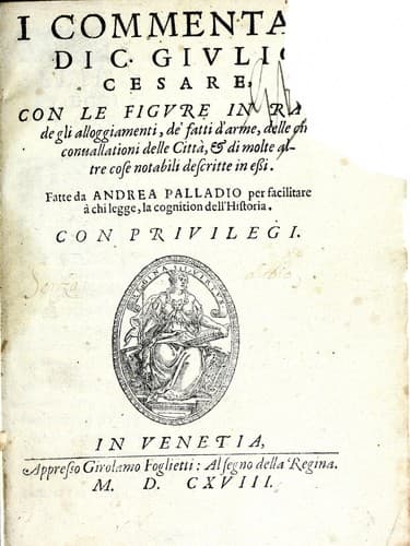 Tapa de I commentari di C. Givlio Cesare