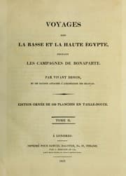 Tapa de Voyages dans la basse et la haute ©gypte pendant les campagnes de Bonaparte