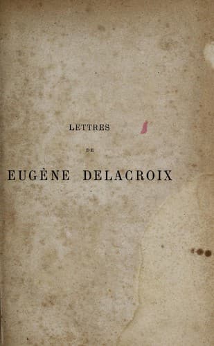 Tapa de Lettres de Eugène Delacroix