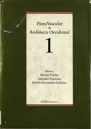 Tapa de Flora vascular de Andalucía occidental